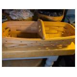 Longaberger Discovery Basket 1994, Small Longaberger lined basket, vintage beaded wicker basket lot