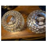 Cut Crystal Glass Votive Candle Holders