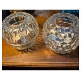 Cut Crystal Glass Votive Candle Holders