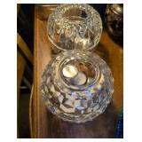 Cut Crystal Glass Votive Candle Holders