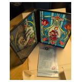 California Perfume Company Art Glass Panel with original box~ A Collector