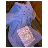 Anthony Richards Lilac Satin Brushed Gown and Robe