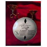 Mid-Century Brass Wall Sconce Light Fixtures (2)