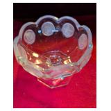 Fostoria Glass Heart Shaped Candy Dish