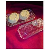 Cut Crystal Butter Dish with Lid