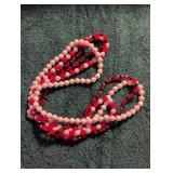 Handmade Pink and Red Glass Bead necklaces