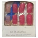 Vishine Gelpolish Professional UV LED Soak Off Varnish Polish Pure White and Press on Nails Short Square Nails Glossy Glue on Nails Pink Full Cover Press ons with White Flower Glitter Designs Acrylic 