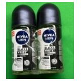 Nivea for Men Invisible for Black & White 48 Hours Deodorant Roll on 50 Ml. 2 Pack