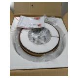 FACTORY SEALED - ONESMING 11.81  Mid Century Modern Ceiling Light - MCM Milk Glass Flush Mount with 11" White Dome Shade - Gold Brass Ceiling Lamp for Hallway, Bedroom, Bathroom, Dining Room  - Retail