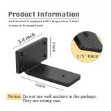 FACTORY SEALED - 4 Pack Shelf Brackets 4 Inch Floating Shelf Bracket 1/5 inch Thick Heavy Duty Hidden Shelf Brackets Iron Metal Brackets for Shelf Support with Screw Included