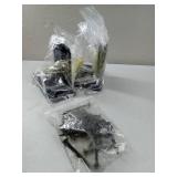 FACTORY SEALED - 4 Pack Shelf Brackets 4 Inch Floating Shelf Bracket 1/5 inch Thick Heavy Duty Hidden Shelf Brackets Iron Metal Brackets for Shelf Support with Screw Included