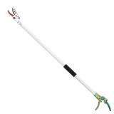 LeafLux Tree Pruner for Garden, Cut Capacity 1/2 Inch & Hold Pole Pruner, Lightweight Fruit Picker with Non-slip handle, Long Reach Tree Branch Cutter with Aluminum Pole, 4.2 FT| LFX112