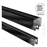 APPEARS NEW - PEAK Aluminum Railing - 4 ft. Black Aluminum Deck Railing Hand and Base Rail for 42 in. high system