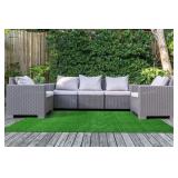 FACTORY SEALED - Garland Rug Artificial Grass 5 Ft. Wide (62 Inches) and Unknown Length, Indoor/Outdoor Area Rug Green -Lush Green, Durable, and Low-Maintenance for Patios, Lawns, and More