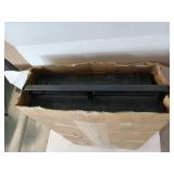 APPEARS NEW - Rubbermaid Commercial Products 2-Shelf Utility/Service Cart, Medium, Black, Lipped Shelves, Ergonomic Handle, 500 lbs. Capacity, for Warehouse/Garage/Cleaning/Manufacturing  - Retail: $1