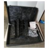 APPEARS NEW - Rubbermaid Commercial Products 2-Shelf Utility/Service Cart, Medium, Black, Lipped Shelves, Ergonomic Handle, 500 lbs. Capacity, for Warehouse/Garage/Cleaning/Manufacturing  - Retail: $1