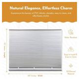 APPEARS NEW - Radiance Cordless Outdoor Shades for Porch, Patio & Windows - Waterproof PVC Blinds for Indoor & Outdoor - Roll-Up Patio Privacy Screen for Diffuse Sunlight - White - 72 W x 72" L - (332
