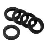 PATIKIL Key Caps Covers Rings, 5 Pack 0.9 Keys Identifiers Covers Coding Tags Marker Round Silicone Sleeve for Office House Apartment, Black