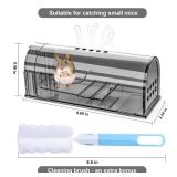 APPEARS NEW - 4 Pcs Humane Mouse Traps No Kill, Live Mouse Traps Indoor for Home, Reusable Mice Small Rat Trap Catcher for House & Outdoors(Grey)