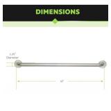 APPEARS NEW - Glacier Bay 42 inch Bathroom Grab Bar with 1-1/4 Inch Diameter and Concealed Screws ADA Compliant, Stainless Steel