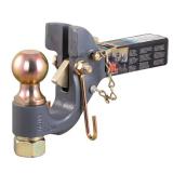 APPEARS NEW - CURT 48406 SecureLatch Receiver-Mount 2-5/16-Inch Ball and Pintle Hitch Combination, 2-In Shank, 14,000 Pounds