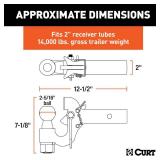 APPEARS NEW - CURT 48406 SecureLatch Receiver-Mount 2-5/16-Inch Ball and Pintle Hitch Combination, 2-In Shank, 14,000 Pounds