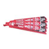 3 Pack 6 inch 8 TPI Diablo Steel Demon Amped Carbide Reciprocating Saw Blades for 3/16-9/16 Thick Metals Boron Steel Ultra High Strength Steel (UHSS) Cast Iron Stainless Steel