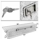 APPEARS NEW - AutoDynasty Powdercoated Aluminum Pickup Truck Bed Trailer Key Lock Storage Tool Box 60L x 12"W x 13.75"H