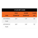 Eagle Tool US X-Flex Dirt Auger Bit 3/4 x 72"