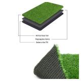 APPEARS NEW - Homietina Synthetic Artificial Grass Turf 4FTX10FT, Indoor Outdoor Dog Balcony Garden Pet Landscape Fake Grass Rug Turf Mat Home Decor, Faux Grass Rug Carpet with Drainage Holes, Customi