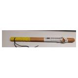 APPEARS NEW - Thumper Authority 18 Hickory Tire Thumper - Made in USA, Durable Truck Tire Pressure Checker, Fish Bat Knocker, Roadside Tool with Yellow Non-Slip Grip Handle.