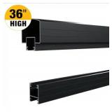 Peak 4 ft. Matte Black Aluminum Deck Railing Hand and Base Rail for 36 in. high system