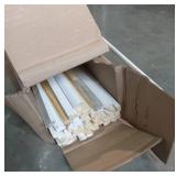 APPEARS NEW - Primed Finger-Joined Pine Quarter Round 3/8 in.D x 3/8 in.W x 96in.L (8 Ft Total) 50+ pcs