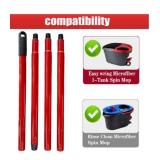 Mop Handle for Ocedar, Spin Mop Handle for O Cedar 4-Section 28.5-to-55inch Mop Replacement Stick Compatible with Ocedar Easy Wring Mop Refills Germany Screw Joint