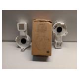 WALI Outlet Wall Mount, Holder Stand for Echo Dot 3rd Gen, Smart Home Speakers Plug Mount for Alexa with Cable Management, 2 White Mounts Included.