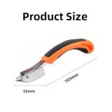 luvilly1 Pack Orange Heavy Duty Upholstery Staple Remover, Ergonomic Staple Puller Tool Construction Staples Removers, Strength Staples Puller for Upholstery/Furniture