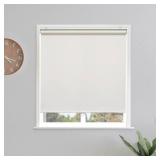 APPEARS NEW - Sunoff Blackout Roller Shades Blinds Cordless for Windows Pull Down Room Darkening Door Blinds with Thermal Insulated Easy to Install for Living Room,Bedroom,Home,Office Bathroom Beige 4