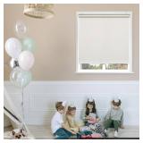 APPEARS NEW - Sunoff Blackout Roller Shades Blinds Cordless for Windows Pull Down Room Darkening Door Blinds with Thermal Insulated Easy to Install for Living Room,Bedroom,Home,Office Bathroom Beige 4