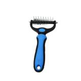 Cat Hair Comb Comfortable Grip Labor-saving Portable Pet Cats Dogs Hair Remover Brush Home Supplies Blue S
