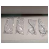 APPEARS NEW - The Metal Magician Wall Mounted Antique Cast Iron Vintage Style Wall Hooks for Coats, Bags, Towels, Hats - (Set of 4) Distressed White