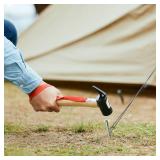 FOMMEN Rebar Stakes 16 Inch Metal Spikes for Asphalt 1/2 Inch Diameter-1 Pack Ground Stakes Heavy Duty for Speed Bump, Wheel Stop-Rebar Support Estacas de Metal-Ground Anchors -Tent Stakes