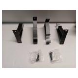 APPEARS NEW - KOLAKO 4 Pack Curtain Rod Bracket, Heavy Duty Curtain Rod Holders Single Decorative Rod Hooks Hanger for 1 Inch Drapes Rod, Black