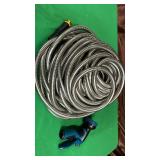 Garden Hose 100FT, Water Hose with 10 Function Nozzle, Garden Hose Metal with Leak-proof Connectors, No-Kink, Lightweight, Puncture-proof, Pet-proof, Sturdy, 550PSI, Hose for Outdoor, Yard