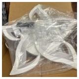 Flower Ceiling Fans with Lights, Small 27 Inch Modern Low Profile Ceiling Fan, Dimmable LED Ceiling Light Fixture, Flush Mount Ceiling Fans with Remote for Bedroom, Kitchen, Indoor-White