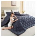 132x120 Alaskan King Comforter, Extra Large King Size Comforter Oversized, All Season Soft Lightweight Quilt Down Alternative Duvet Insert with 8 Corner Tabs(120x132, Grey)