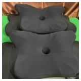 2 piece Cervical Pillows for Neck and Shoulder, Ergonomic Contour Memory Foam Pillows for Sleeping, Cooling Neck Support Pillows for Side Back Stomach Sleeper Standard Size -Black - Retail: $70