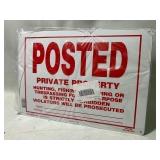 6 New Aluminum 14”x10” Private Property Posted Signs 