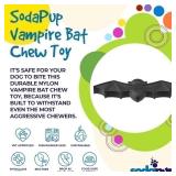 8 Never Been Used Sodapup Vampire Bat Ultra Durable Nylon Dog Chew Toys For Aggressive Chewers, Black 
