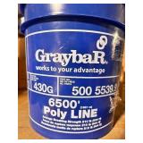 New Bucket of Graybar 430G Poly Line, 6500ft 210lbs Breaking Strength Part# 500 5539.9