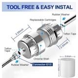 New Aquatrend 25-Stage Shower Head Filter for Hard Water, High Pressure Shower Filter for Removing Chlorine and Fluoride, Vitamin C Improves the Condition of Skin Hair Nails, Chrome